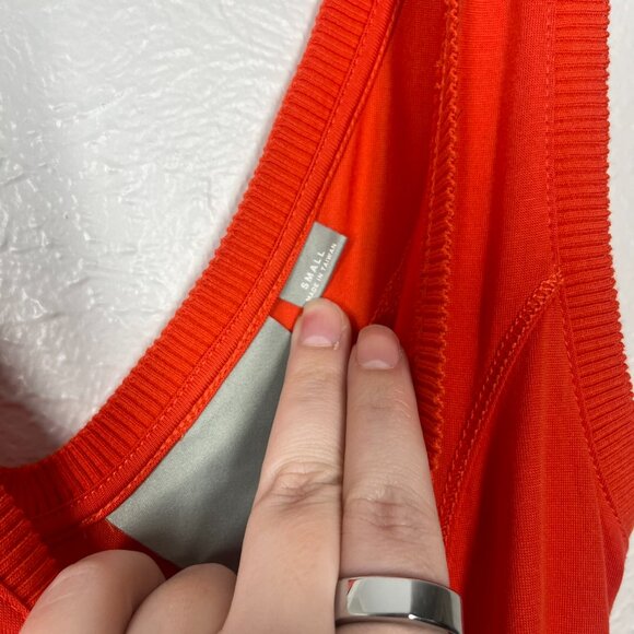 Anthropologie Maeve Red-orange Abroad Midi Length Sleeveless Trumpet Skirt Dress - Picture 5 of 14